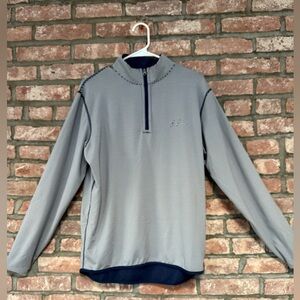 Peter Millar reversible golf quarter zip. SEA ISLAND Golf Club.